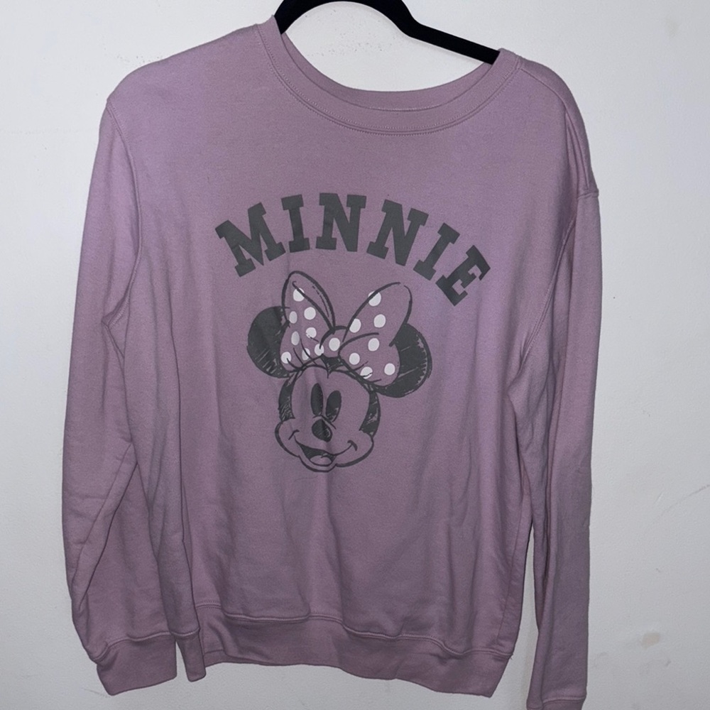 Disney Purple Crew Neck Minnie Mouse Sweater